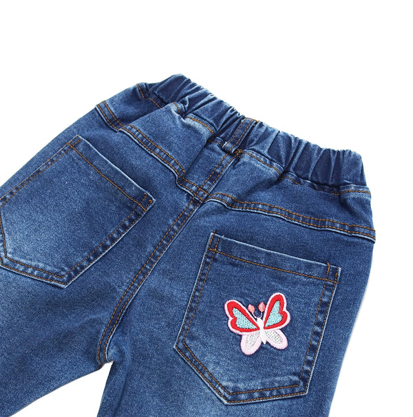 Embroidery Letter Jeans