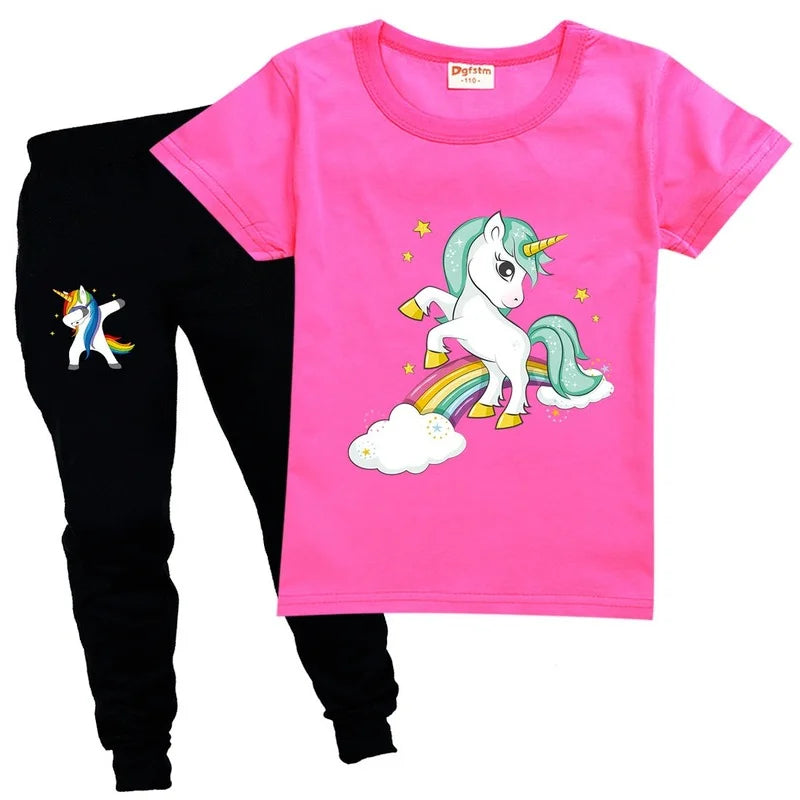 Unicorn Kids Cartoon Outfits Baby