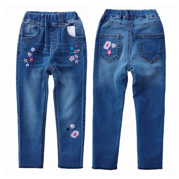 Embroidery Letter Jeans