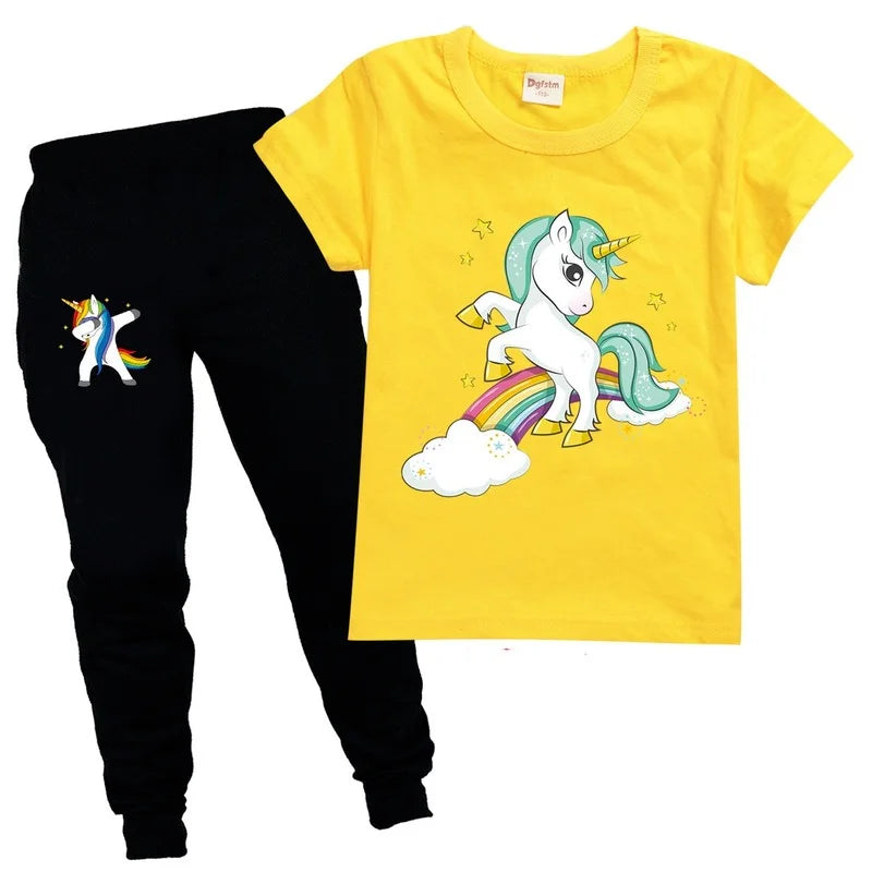 Unicorn Kids Cartoon Outfits Baby