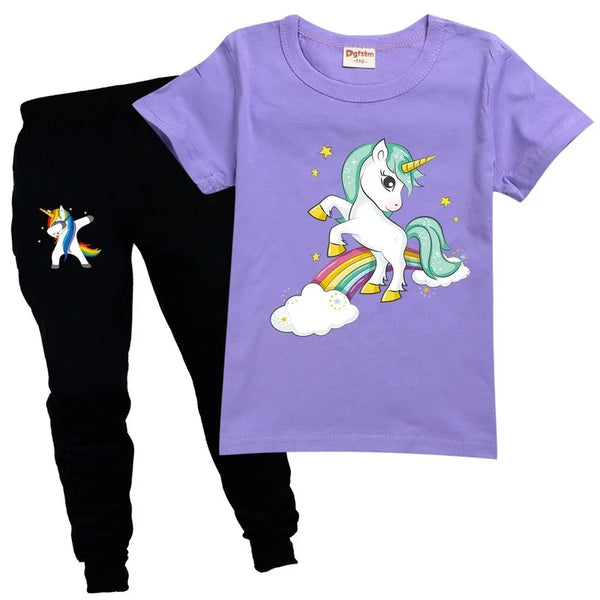 Unicorn Kids Cartoon Outfits Baby