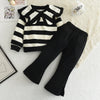 Round Neck Velvet Long Sleeve Sweatshirt Set