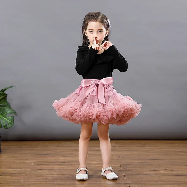 Solid Fluffy Tulle Tutu Skirt