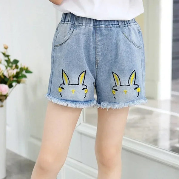 Printed Casual Denim Shorts