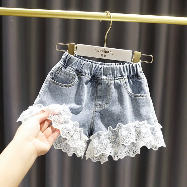 Ripped Denim Shorts