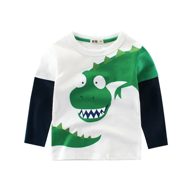 Cartoon Dinosaur Long Sleeve T Shirt