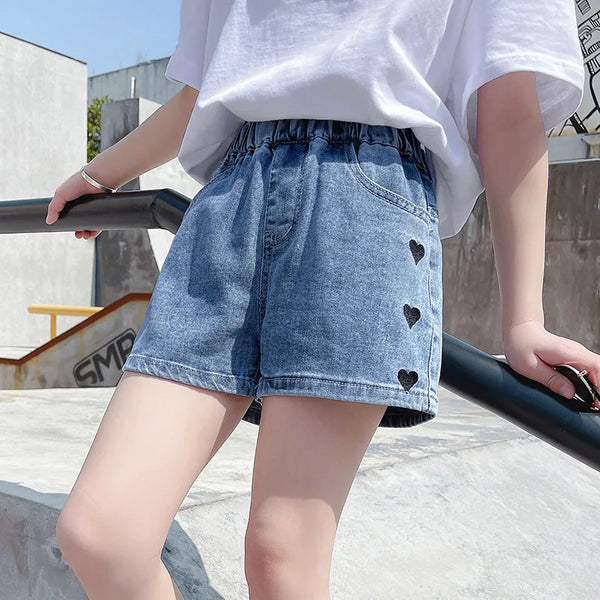 Ripped Denim Shorts