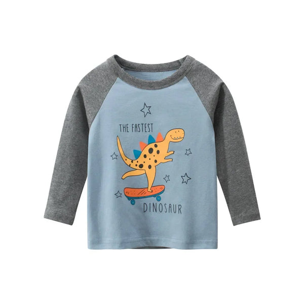 Cartoon Dinosaur Long Sleeve T Shirt