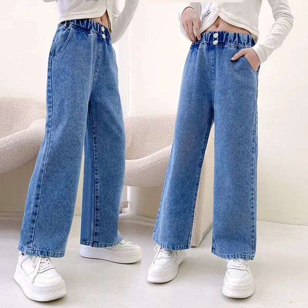 Two Button Straight Jeans