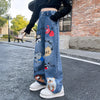 Cartoon Elastic Waist Jeans